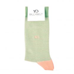 Cotton striped socks : Pistachio Green
