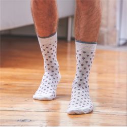 White patch socks  combed cotton