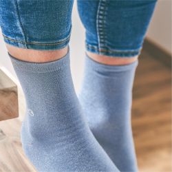 Socks cotton Glitter Pastel blue