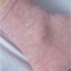 Chaussettes coton chinées Rose pastel