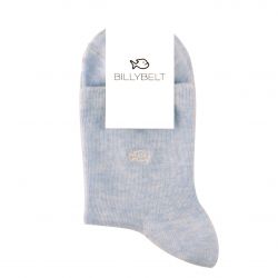 Mottled cotton socks Pastel blue