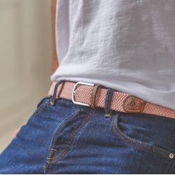 Elastic woven belt Mellow pink