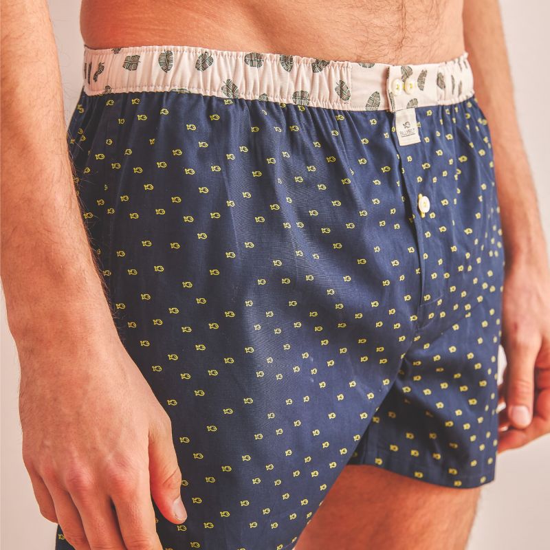 Organic cotton boxer shorts - for men - New Billy Navy Size S