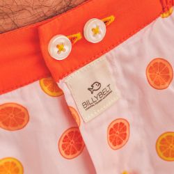 Organic cotton boxer shorts Fruity orange