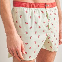 Organic cotton boxer shorts Fruity watermelon