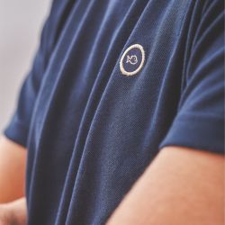 T-shirt maille piquée bleu marine  en coton biologique – 190gr
