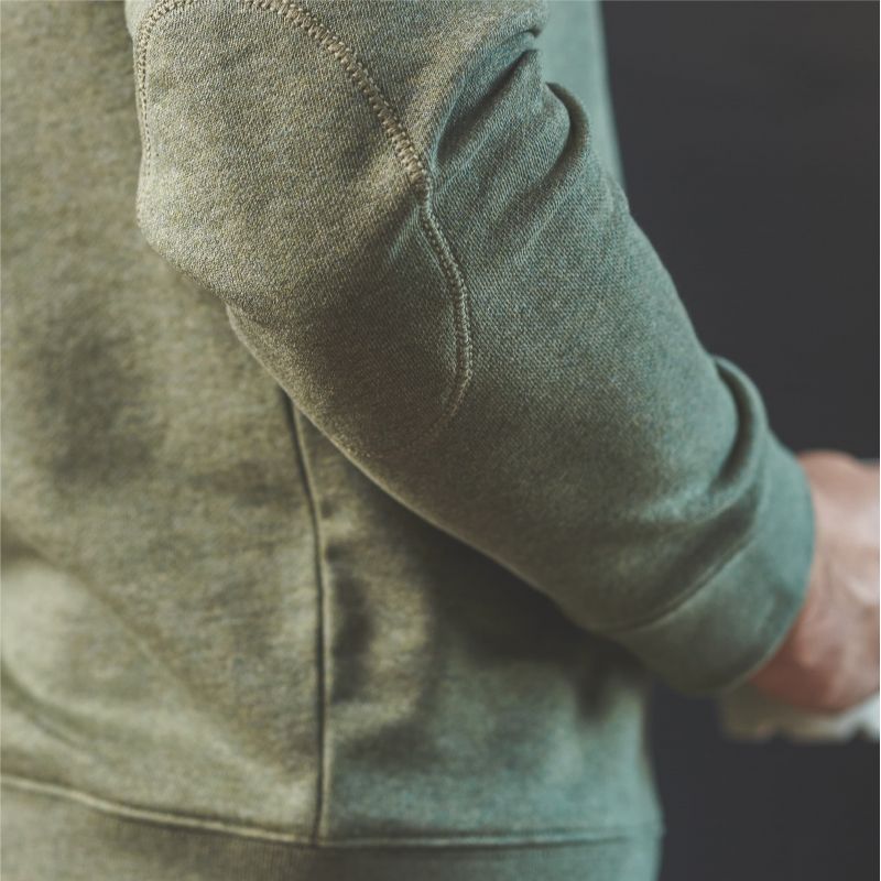 Sweatshirt kaki chiné en coton biologique – 400 gr