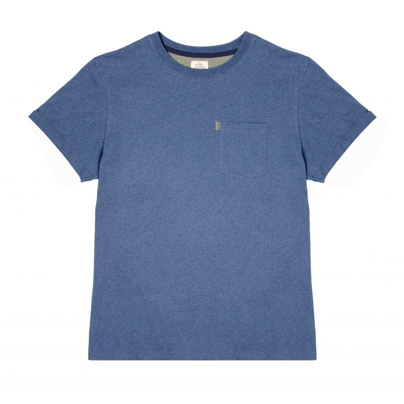 Organic cotton T-shirt– Mottled navy blue – 190gr