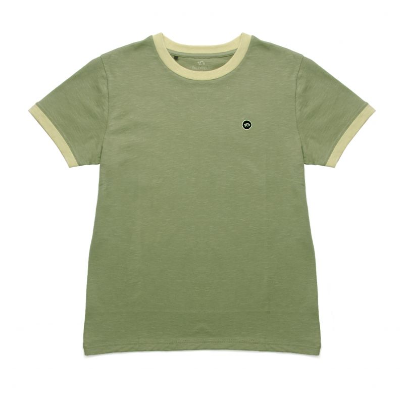 Organic cotton - Khaki flammed T-shirt - 220gr