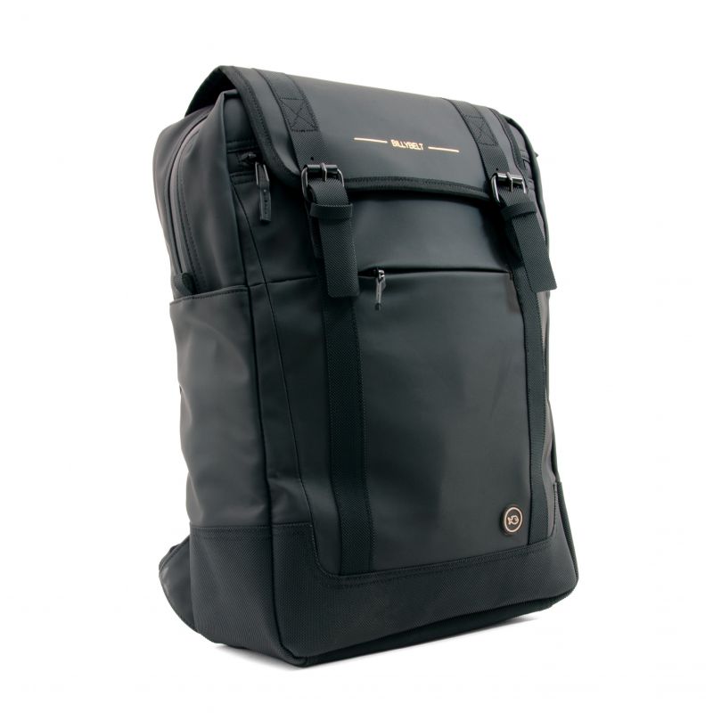 Backpack rectangular shape PU Fabric - Black
