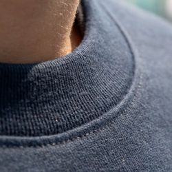 Organic cotton sweatshirt – Navy blue – 400 gr