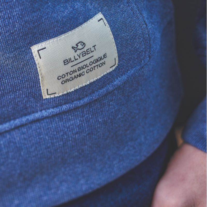 Organic cotton sweatshirt – mottled blue – 400 gr