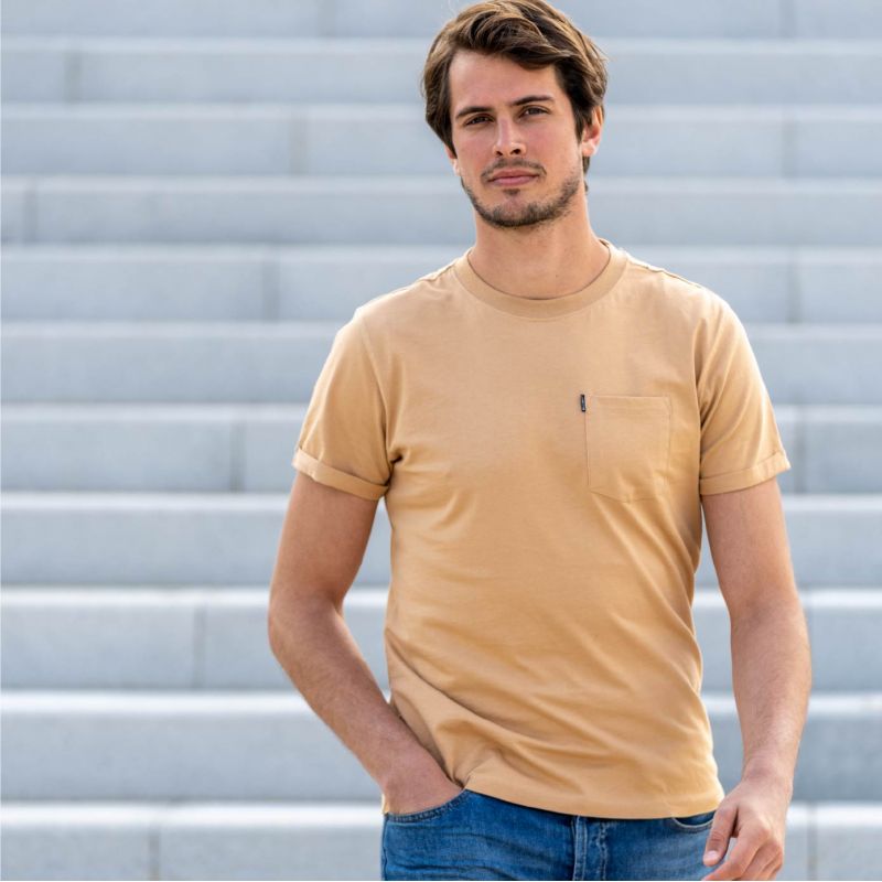 T-shirt chiné désert en coton biologique – 190gr