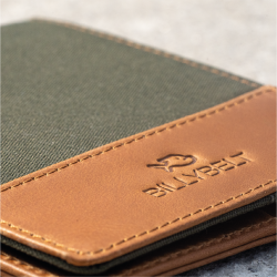 Leather wallet - Khaki