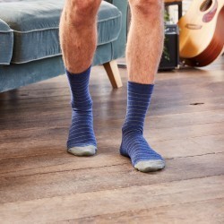 Cotton socks Thin Stripes Blue / Khaki