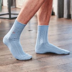 Azure Merino wool socks