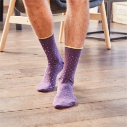 Violet Square socks  combed cotton