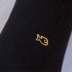 Chaussettes maille piquée Noir et Gris  en coton peigné