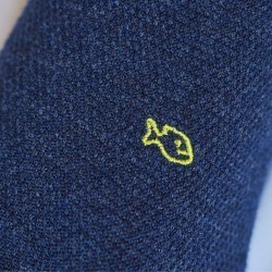 Pique knit Navy Blue socks  combed cotton