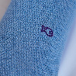 Pique knit socks Light Blue and Purple