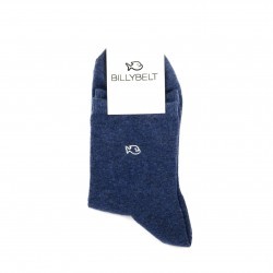 Mottled cotton socks Navy Blue