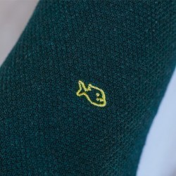Pique knit socks Green and Grey