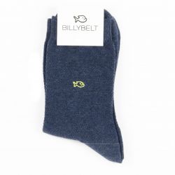 Pique knit Navy Blue socks  combed cotton
