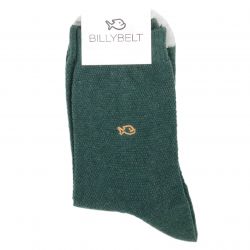 Pique knit Green and Grey socks  combed cotton