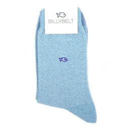 Pique knit Light Blue and Purple socks  combed cotton