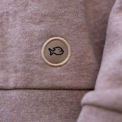 Sweatshirt taupe chiné en coton biologique – 400 gr