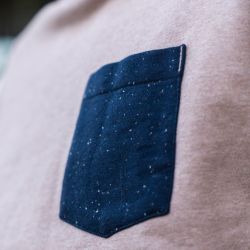 Sweatshirt taupe chiné  en coton biologique – 400 gr
