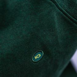 Sweatshirt vert chiné en coton biologique – 400 gr