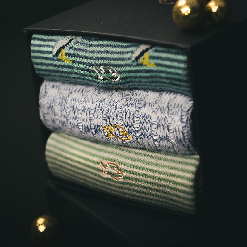 Three cotton socks gift box