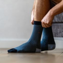 Cotton striped socks : Abyssal