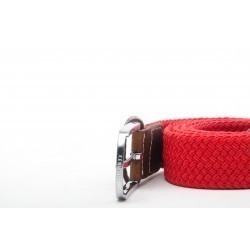 Elastic woven belt  Pomegranate Red