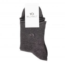 Dark grey roll edge socks