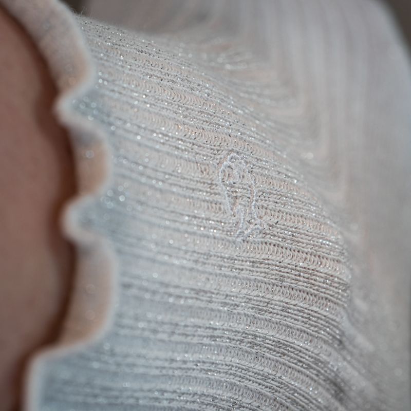 White bourdon stitch cotton socks