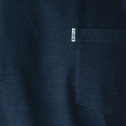 T-shirt uni marine  flammé 100% coton bio - 220gr