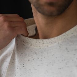 T-shirt 100% coton biologique Authentique - Moucheté beige