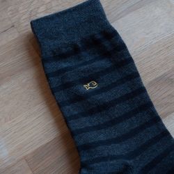 Cotton socks Wide Stripes Black / Anthracite