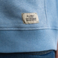 Organic cotton sweatshirt – Mottled light blue – 380 gr