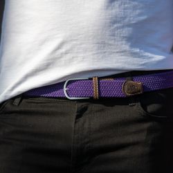 Elastic woven belt Astral Purple