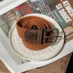 Elastic woven belt Caramel