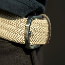 Elastic woven belt Natural
