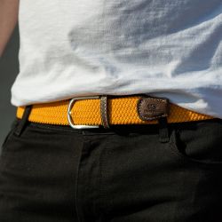 Elastic woven belt Orange Tropical