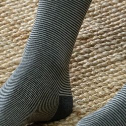 Cotton striped socks : Pumpkin