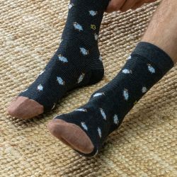 Cotton socks - animal design - Black sheep