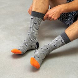 Cotton socks - animal design - Grey panda