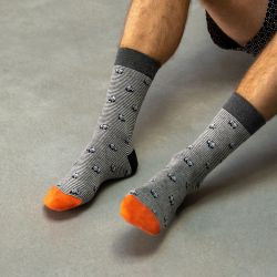Cotton socks - animal design - Grey panda