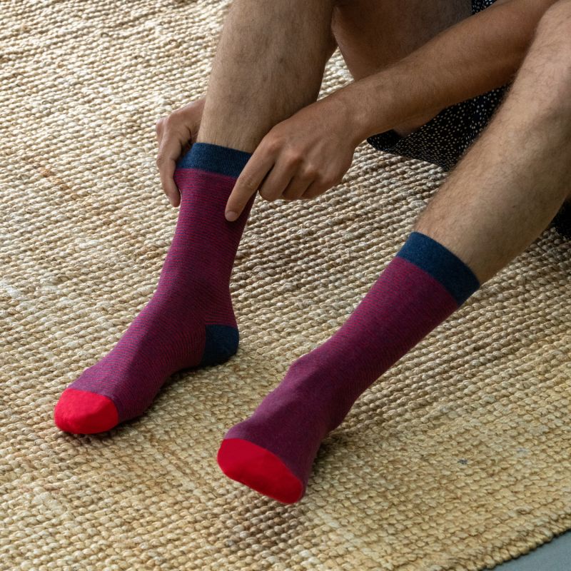 Cotton striped socks : Basque